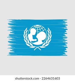 Unicef Flag Brush Vector Illustration