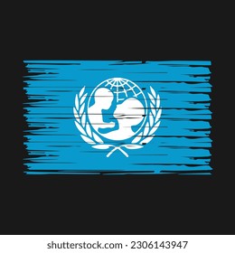 Unicef Flag Brush Vector Illustration