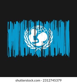 Unicef Flag Brush Vector Illustration