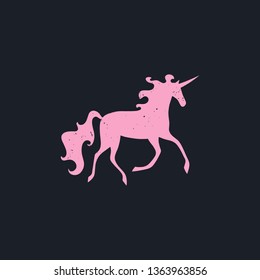 Unicorn abstract art. Fairy tale theme. Vector illustration, clip art