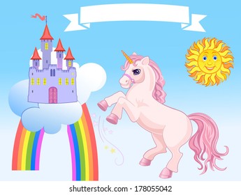 Unicorn and air castle 