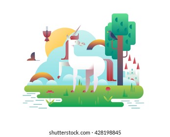 Unicorn Animal in Nature