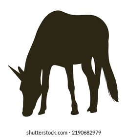 unicorn animal silhouette black icon