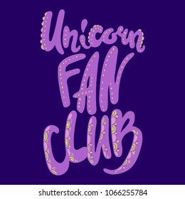unicorn art lettering