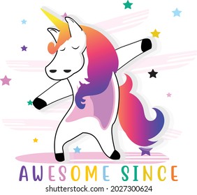 Increíble en unicornio desde el arte vectorial 
