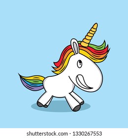 the unicorn baby's expression was running