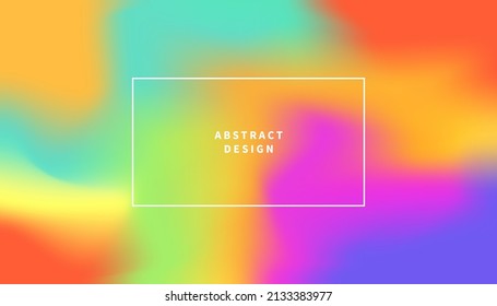 Unicorn background, magical pattern with rainbow spots. Gradient liquid template for invitation