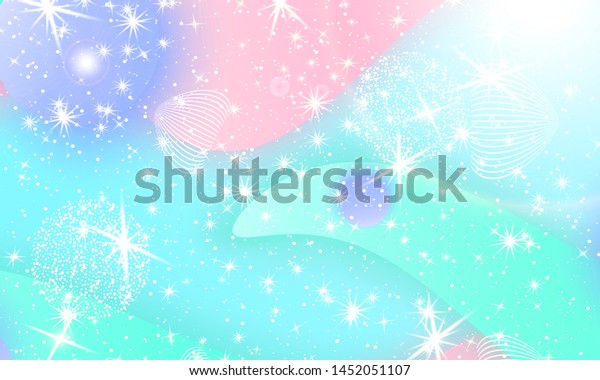 Magical Galaxy Unicorn Rainbow Background