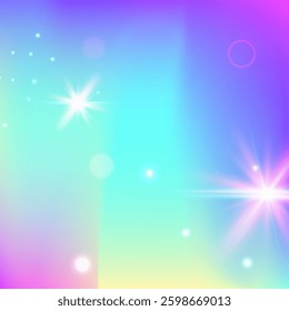 Unicorn Background. Pink Kawaii Gradient. Magic Pattern. Iridescent Galaxy Mesh. Purple Sparkles Invitation. Lilac Magical Hologram. Princess Texture. Candy Unicorn Background.