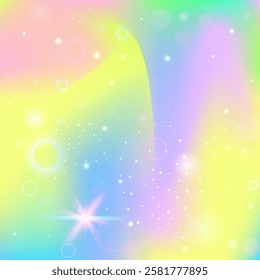 Unicorn Background. Pink Kawaii Pattern. Princess Invitation. Fairytale Universe Effect. Purple Blurred Hologram. Blue Galaxy Gradient. Magic Backdrop. Dream Unicorn Background.