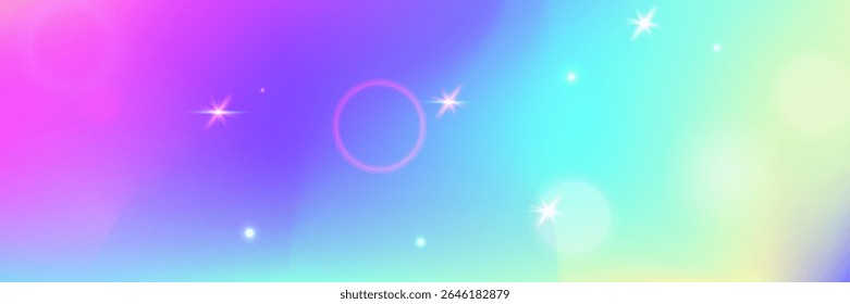 Unicorn Background. Pink Magic Hologram And Beautiful Princess Pattern. Purple Fairy Gradient. Cute Sparkle Texture With Candy Glitter And Watercolor Effect. Blue Unicorn Background.