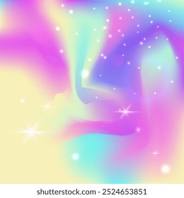 Unicorn Background. Pink Rainbow Hologram. Fairy Invitation. Iridescent Blurred Effect. Purple Universe Gradient. Blue Abstract Pattern. Princess Glitter. Party Unicorn Background.