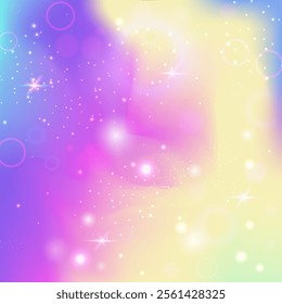 Unicorn Background. Pink Rainbow Invitation. Magic Pattern. Fairytale Abstract Effect. Purple Girlish Hologram. Lilac Magical Gradient. Girl Glitter. Candy Unicorn Background.