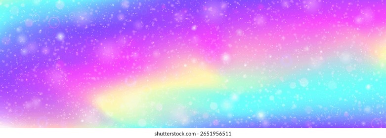 Fundo de Unicórnio. Padrão De Arco-Íris Rosa E Gradiente Mágico Bonito. Holograma Kawaii Roxo. Papel De Parede De Aquarela Abstrata De Sonho De Doce Cósmico. Fundo de unicórnio azul.