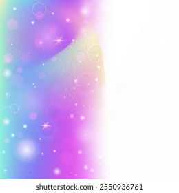 Unicorn Background. Purple Fairy Invitation. Kawaii Gradient. Fairytale Pastel Effect. Pink Sparkles Pattern. Lilac Mystical Hologram. Princess Glitter. Neon Unicorn Background.