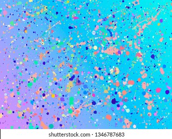 Unicorn background with rainbow mesh. Fantasy gradient backdrop with splash. Vector illustration for poster, brochure, invitation, cover book, catalog. Trendy Vector template for holiday design