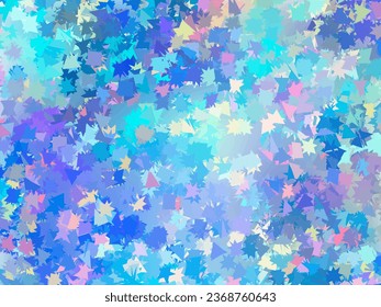 Unicorn background with rainbow shapes and colors. Fantasy gradient backdrop with hologram. Vector illustration for poster, brochure, invitation, cover book, catalog.