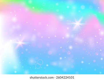 Unicorn Background. Yellow Rainbow Hologram. Magic Pattern. Holographic Blurred Mesh. Green Fantasy Gradient. Pink Girlish Invitation. Girl Backdrop. Dream Unicorn Background.