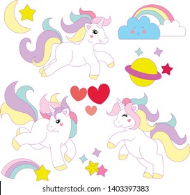 Unicorn, Unicorn Background,pink, Child, Jack,sky,illustration, using on AI File ,Rainbow