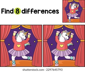 Unicorn Ballerina Encuentra Las Diferencias