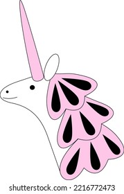 Einhorn mit schöner Mütze ohne Hintergrund