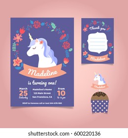 Unicorn Birthday Party Invitation
