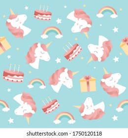 diseño del tema de la fiesta de cumpleaños de unicornio