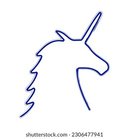 unicorn brush on white background, vector illustration.