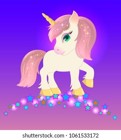 Unicorn, can be used for sticker or logo, vector image