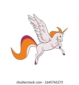 unicorn cartoon hand draw vector