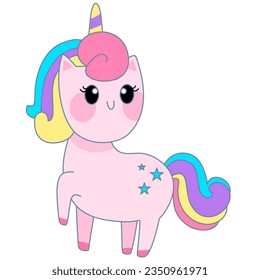 unicorn cartoon vector for decoration  , design , illustration , sticker