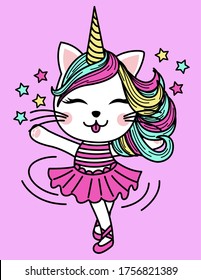 
UNICORN CAT HAPPY DANCING BALET