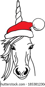 Unicorn With Christmas Hat is suitable for t-shirt, laser cutting, sublimation, hobby, cards, invitations, website or crafts projects. Perfect for magazine, news papers, posters, etc.