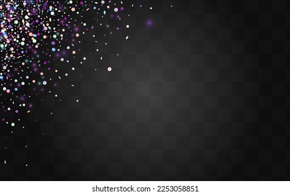 Unicorn Circle Invitation Vector Transparent Background. Colorful Metal Rain Wallpaper. Abstract Invitation. Hologram Celebration Pattern.