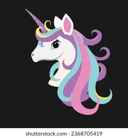 Unicorn clipart design illustration,100 days school