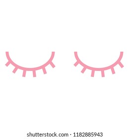 Unicorn closed eyes. Vector Illustration. EPS 10