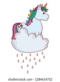 unicorn with clouds