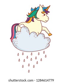 unicorn with clouds