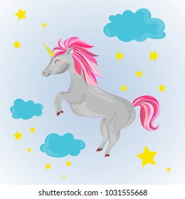 Unicorn Vector Illustration Magic Fantasy Horse Stock Vector (Royalty ...