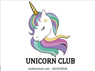 unicorn club vector unicorn vector design hand drawn positive. vector illustration design for fashion graphics, t shirt prints, posters etc
stationery,mug,t shirt,phone case  fashion style trend 