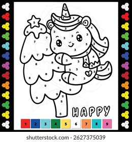 Unicorn Color by Numbers for Kids, Ages 4-8 30 Beautiful Illustrations to Color In Color by Number Books for Kids, Ages 4-8