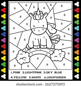 Unicorn Color by Numbers for Kids, Ages 4-8 30 Beautiful Illustrations to Color In Color by Number Books for Kids, Ages 4-8