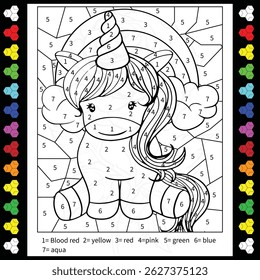 Unicorn Color by Numbers for Kids, Ages 4-8 30 Beautiful Illustrations to Color In Color by Number Books for Kids, Ages 4-8