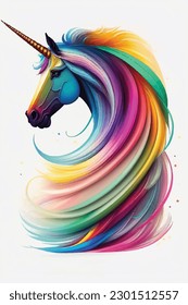 a unicorn color gradient texture concept abstract art illustration