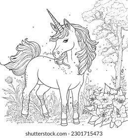 UNICORN COLORING BOOK FOR KIDS AND ADULTS