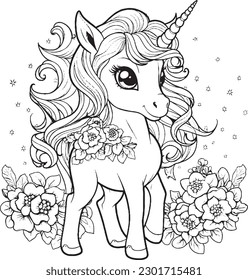 UNICORN COLORING BOOK FOR KIDS AND ADULTS