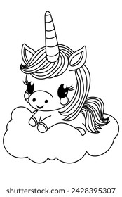 Unicorn Coloring Book Page For Kids Is A Fun Activity