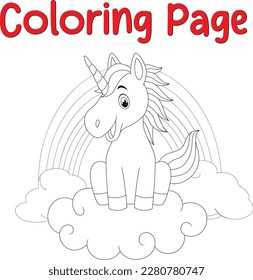 unicorn coloring book pages for kids