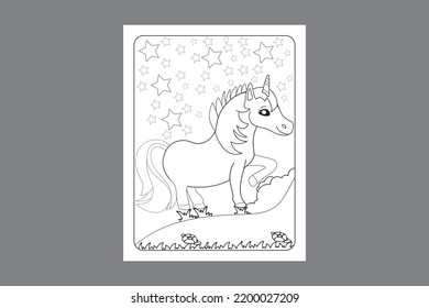 unicorn coloring book,coloring page kdp interior