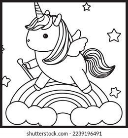 Unicorn Coloring Pages For kids